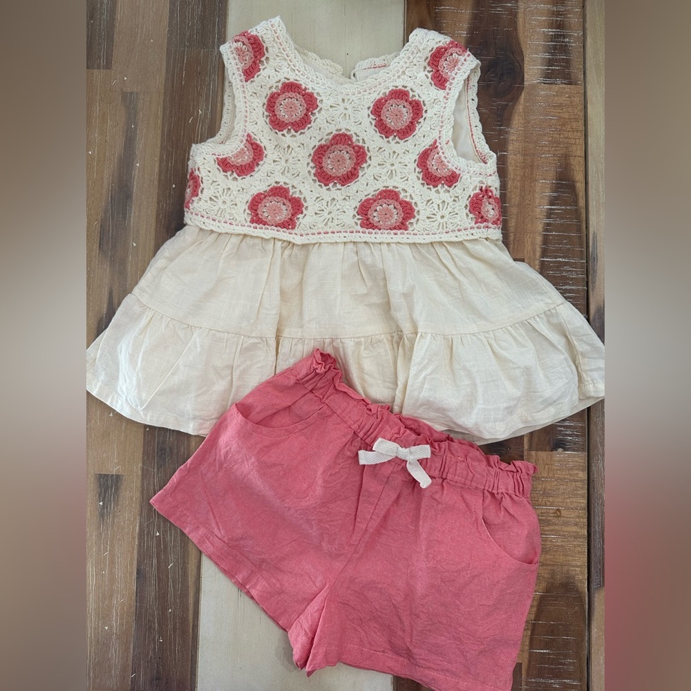 C&C California girls crochet outfit set 5T